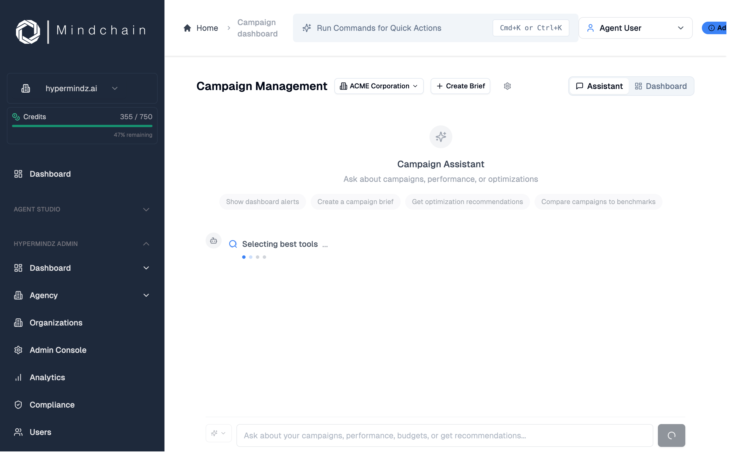 Campaign Dashboard Interface